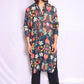 MULTI COLOR , HANDLOOM BRUCE RETRO FLORAL KING PRINT KURTA WITH PAJAMA