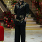 KAPIL SHRAMA BLACK KURTA WITH PAJAMA SET