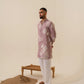 MULMUL MEN'S PINK KURTA IN ZIPPER