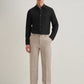 BLACK STITCHLESS PLACKET PREMIUM WRINKLE-FREE SHIRT