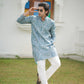 IKAT PRINT KURTA BLUE