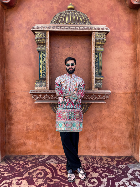 RANGMAHAL HERITAGE KURTA  WHITE PANTS