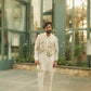 WHITE BUTTERFLY PRINTED KURTA