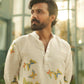 WHITE BUTTERFLY PRINTED KURTA