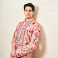 SIDDHARTH MALHOTRA IN OUR PEACH FLORAL RESHAM PRINTED KURTA SET