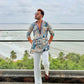 STOEM GREY MIX FLOWER PRINTED KURTA SET