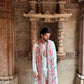 WHITE SILK KURTA SET WITH DUPATTA