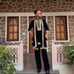 BLACK EMBROIDERED KURTA SET WITH DUPATTA