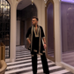 BLACK EMBROIDERED KURTA SET WITH DUPATTA