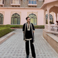 BLACK EMBROIDERED KURTA SET WITH DUPATTA